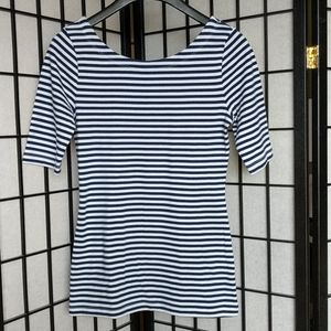 NWOT Banana Republic 3/4 Sleeve Striped Top